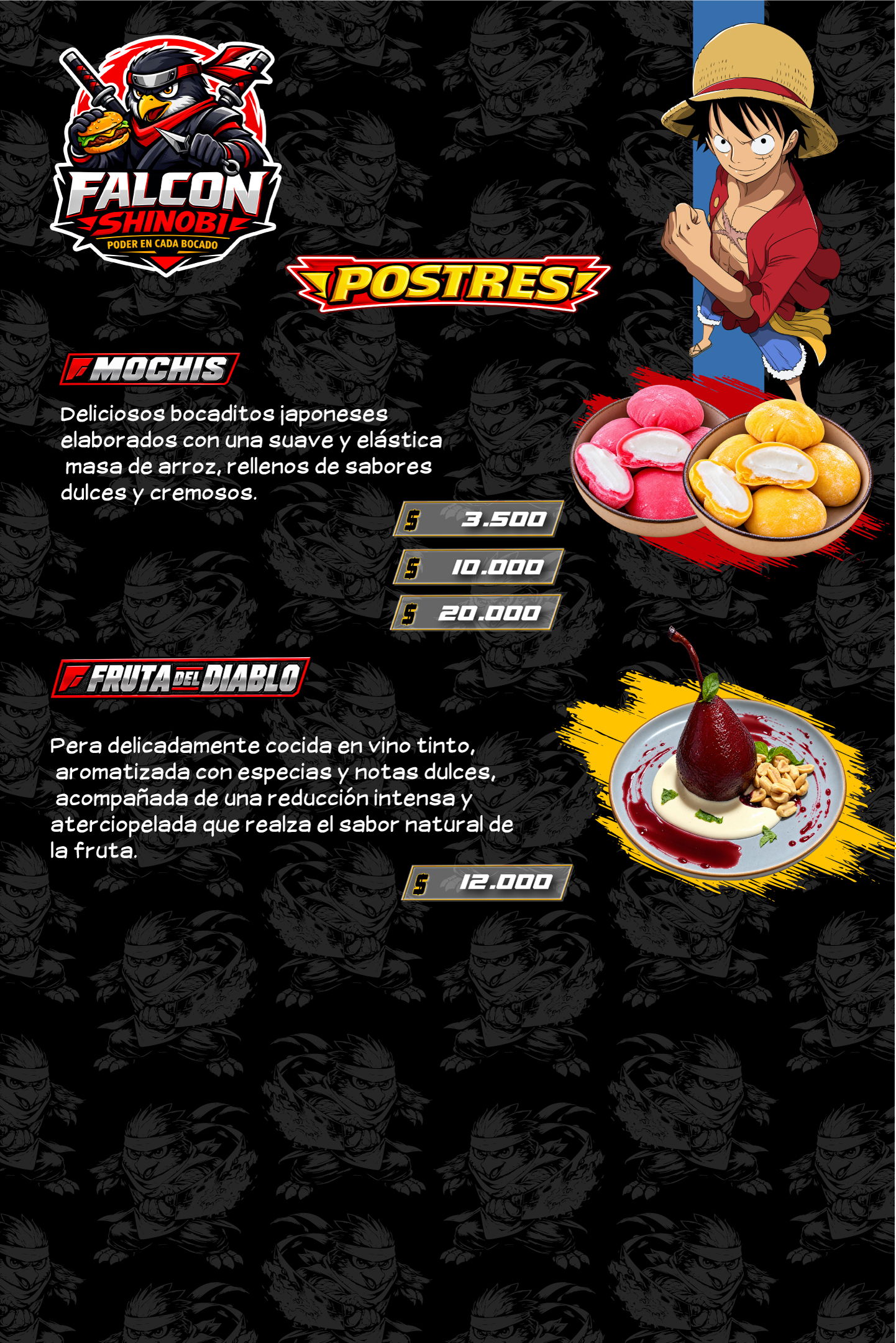 Menú Falcon Shinobi 5